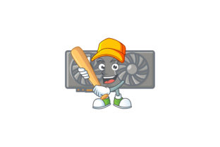 Baseball-Inspired Gaming VGA Card Characters