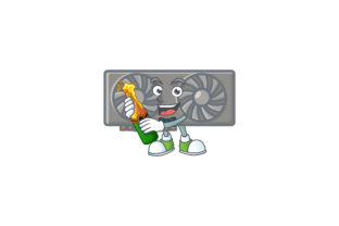 Champagne Gaming VGA Card Cartoon Character Style: A Unique Blend of Tech and Art