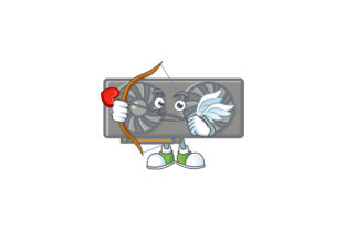 Cupid-themed Gaming VGA Card Cartoon