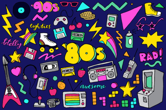 Explore 80s Clipart for Creative Projects