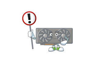 Explore Gaming VGA Card Cartoon Style