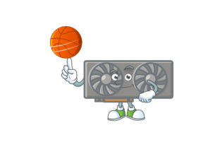 Explore the Unique Gaming VGA Card Cartoon Character Style - Basketball
