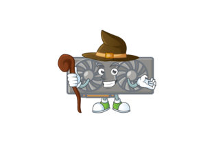 Exploring the Gaming VGA Card Cartoon Character Style - Wizard