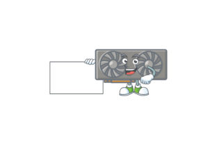 Exploring the Gaming VGA Card Cartoon Character Style - White Board 3
