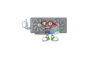 Gaming VGA Card Cartoon Character Style