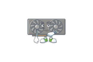 Gaming VGA Card Cartoon Character Style - Bored