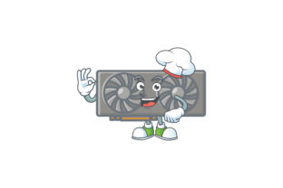 Gaming VGA Card Cartoon Character Style - Chef: A Creative Twist for Tech Enthusiasts