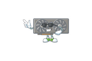 Gaming VGA Card Cartoon Character Style - Cool
