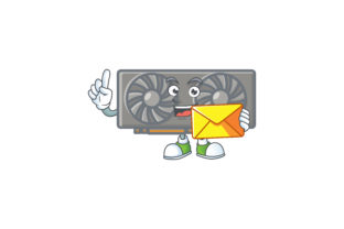 Gaming VGA Card Cartoon Character Style - Letter: A Creative Twist for Tech Enthusiasts