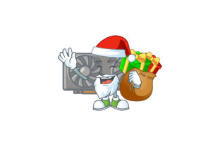 Gaming VGA Card Cartoon Character Style - Santa with Presents: A Unique and Versatile Design Asset