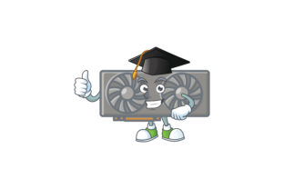Mastering the Gaming VGA Card Cartoon Character Style - Graduate