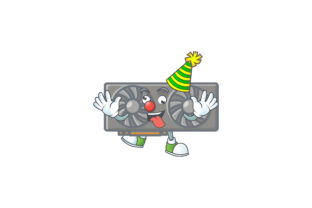 Strategic Use of Gaming VGA Card Cartoon Character Style - Clown in Modern Branding and Communication