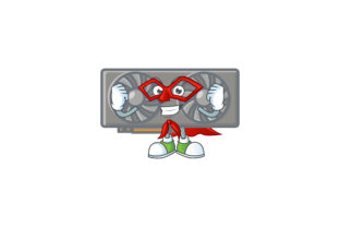 Unleash Your Creativity with Gaming VGA Card Cartoon Character Style - Superhero