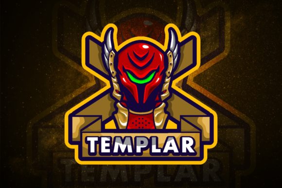 Unleash Your Gaming Brand with the Templar Warrior E-Sport Logo